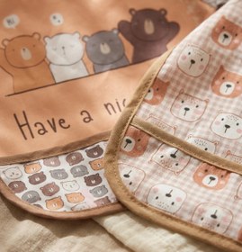 Resim melonika Beary Comfort 2’li Set Su Geçirmez Uzun Kollu Bebek Mama Önlüğü 6-24 Ay - Leke Tutmaz Sıvı Geçirmez 