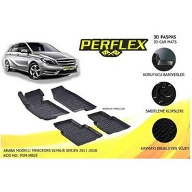 Resim Perflex Pxm-mb25 Havuzlu Paspas 3d X-mat Siyah B-serisi W246 11-17 