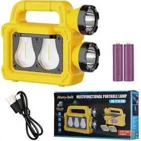 Resim Powermaster Pm-26930 Solar Panelli 6 Işık Modlu Powerbank Özellikli 2400mah Type C Giriş 5v Led Kamp Feneri 