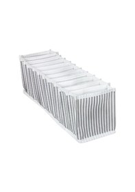 Resim 2 Adet 11 Bölmeli Çizgili Akordiyon Çok Amaçlı Çekmece Dolap İçi Organizer Düzenleyici 11x41x12 Cm S Gri 