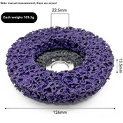 Resim Yifomall 5 İnç Mor Pasta 125 22, 110g - Metal, Ahşap, Plastik Ve Nilon İçin Çelik Zımpara Yığını - Boya Kaldırma, Pas Temizleme Ve Parlatma Aracı 