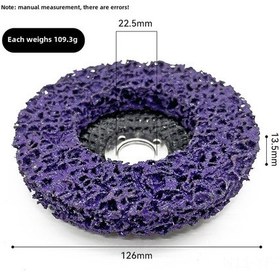 Resim Yifomall 5 İnç Mor Pasta 125 22, 110g - Metal, Ahşap, Plastik Ve Nilon İçin Çelik Zımpara Yığını - Boya Kaldırma, Pas Temizleme Ve Parlatma Aracı 