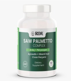Resim Rdu Saw Palmetto Complex Ardıç Civanperçemi Peryavşan Bitkisel Gıda Takviyesi 60 Tablet 