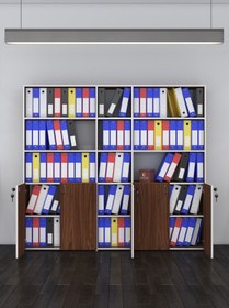 Resim Kenzlife Klasör Dolabı Kilitli Gökbörü Cvz 175*200*30 Klasörlük Kitaplık Ofis Arkalıksız 