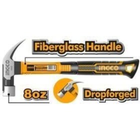 Resim Ingco Fiberglass Saplı Mini Çatal Çekiç 220gr Hchd0086 