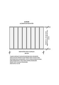 Resim Alüminyum Panel Radyatör Ekol 600x1600 Ral 9010 