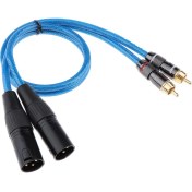 Resim Somodz Çift Xlr Erkek Ila Çift Rca Erkek 2 Yama Kablosu Ses 50CM (Yurt Dışından) 