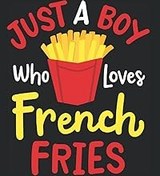 Resim Just A Boy Who Loves French Fries: Notizbuch Für Pommes Just A Boy Who Loves French Fries Fritten Pommesbude (Liniert, 15 x 23 cm, 120 Linierte ... 9") Lustige Pommes Sprüche Für Fritten Jungs 