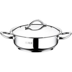 Resim Oms 2006 Silver Çelik Basık Tencere 24 X 8 Cm Gri 