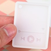 Resim 1pc Silikon Reçine Dökme Kalıbı Epoxy Anahtarlık için, Müzik Çalar Tasarımı, DIY Zanaat Gerdanlık Kalıbı Epoxy Reçine ile Anahtarlık için 