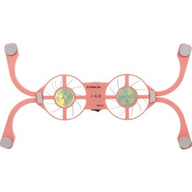 Resim Teltree Dr-s01 Katlanabilir Usb Güçlü Çift Fanlı Pembe Laptop Soğutucu Standı, Mavi Işık Efekti 