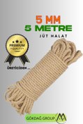 Resim GÖKDAĞ GROUP 5 MM 5 Metre Jüt Halat Dekoratif Hasır İp 