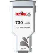 Resim FEYİNK ® HP 730 Gray (G)Mürekkep Dolumlu Kartuş 300 ml Gri 