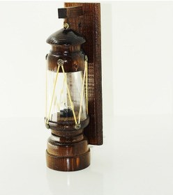 Resim Dekoratif Doğal Ahşap Gemici Feneri 