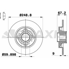 Resim ARKA FREN DISK AYNASI C4 P307 (PORYALI RULMANLI)1.4I 1.6HDI 1.6I 2.0HDI 2.0I ESPLI ARACLAR ICIN 