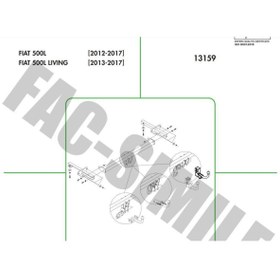 Resim umbra DİKEY SÖKTAK FİAT 500 L 