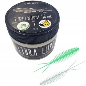 Resim Libra Lures Turbo Worm 56mm Cheese Silikon Yem 8 Adet 000 Glow Uv 