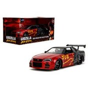 Resim Jada 1:24 Ölçekli Araba Godzilla 2002 Nissan Skyline GT-R (R34) 