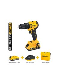 Resim Sgs SGS5532 - 20 Volt 2 Amper 60 NM Tork Akülü Darbeli Matkap Vidalama Seti Çift Akülü 