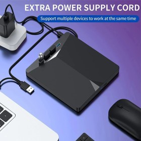 Resim Monozone Harici CD DVD Rom Yazıcı Okuyucu Type-C USB 3.0 Hub Çoğaltıcı Tf Sd Kart Okuyucu Pc Laptop 
