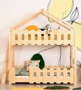 Resim MiniWood Markaawm Montessori Ranza Yatak Çatılı Çocuk Karyola Palazzo 