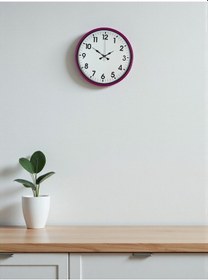 Resim 36 Cm Pembe Dekoratif Klasik Duvar Saati Pembe 