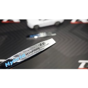 Resim Hyundai Hybrid Logo Yan Çamurluk 3M 3D Krom Metal Logo Amblem 