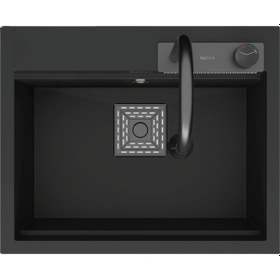 Resim Real Stone Perge Granit Akıllı Eviye Seti Antrasit 60x49cm Antrasit 