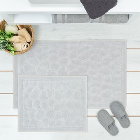 Resim Nuvomon Bluenity Taş Banyo Paspası - Gri - 60x100 cm + 50x60 cm 