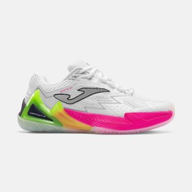 Resim Joma TOPLS2632OM Open Lady Toprak Kort Tenis & Padel Kadın Ayakkabısı - Beyaz/Pembe 