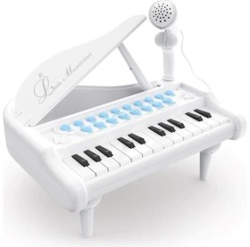 Resim MCM Group Mikrofonlu 24 Tuşlu Piyano Mp3 (Pembe,siyah,beyaz) 