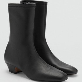 Resim MANGO Dikdörtgen topuklu yarım bot 