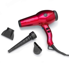 Resim Ultima 5000 Pro Saç Kurutma Makinesi, 2200W, Turmalin & Seramik, İyonik Teknoloji - Kırmızı 