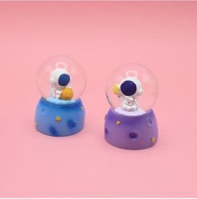 Resim Işıklı Mini Sevimli Astronot Kar Küresi 