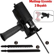 Resim Nzb Dekupaj Kesme Aparatı Matkap Uyumlu Testere Ahşap Alüminyum Metal Tahta Plastik Kesim 3 Bıçaklı 