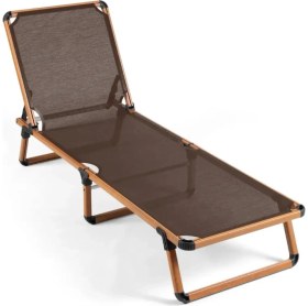 Resim Missidea Alüminyum Katlanır ve Taşınır Şezlong Teak+Gold Black 