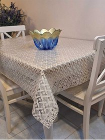 Resim Ithal Pvc Muşamba - Desenli Silinebilir Masa Örtüsü 07iz13 Bej 