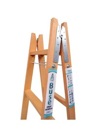 Resim Buse 9 Basamaklı A Tipi Katlanır Gürgen Ahşap Merdiven 290cm 