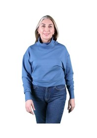 Resim Kadın 2 İplik Degaje Yaka Sweatshirt 001 