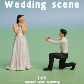 Resim 2 Adet, 2 Model, 1/64 Minyatür Model - Düğün Sahnesi, Yüksek Hassasiyet, Hobi Severler ve Hediye İçin Mükemmel, 14 Yaş ve Üzeri 