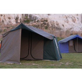 Resim 2 Oda + Mutfaklı Kamp Çadırı 4-6 Kişilik Kapı Sineklikli Yeşil - Gri 