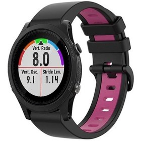Resim Garmin Forerunner 935 22mm Silikon Spor İki Renkli Saat Kordonu İçin 
