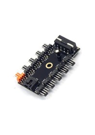 Resim 10 Port 4 Pin Fan Çoklayıcı Molex Power Switch PWM Çoğaltıcı HUB 