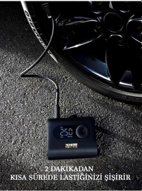Resim Rowermax Yeni Nesil Şarjlı Hava Pompası Araç Lastik Bisiklet Motor Top Şişirme Oto Hava Kompresörü 