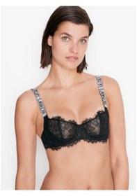 Resim Victoria'S Secret Siyah Shine Strap Dantelli Sütyen (542390451) 