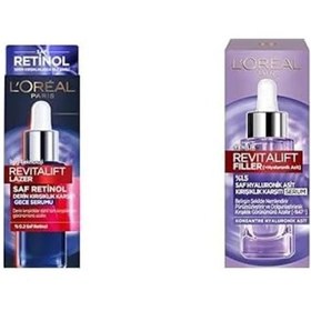 Resim L'oréal Paris Revitalift Lazer Saf Retinol Gece Serumu 30 Ml + L'oréal Paris Revitalift Filler%1.5 Saf Hyaluronik Asit Kırışıklık Karşıtı Serum 30 Ml 