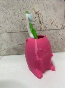 Resim Okpax Diş Fırçalık Ve Çocuk Diş Fırçası Kabı Pembe 