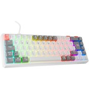 Resim Rampage Yoru Mini Beyaz/gri Type-c Red Swich Q Mekanik Oyuncu Klavyesi 