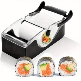 Resim DIY Rulo Sushi Sürücüsü - PS malzeme, elektrik gerektirmez, kullanımı basit ve kolay, her türlü senaryoda hızlı sushi yapmak için uygun 