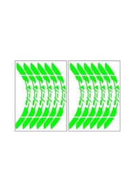 Resim Florasan Yeşil Yamaha Ybr Uyumlu Büyük 1 Set Jant Şeridi Çok Renkli 